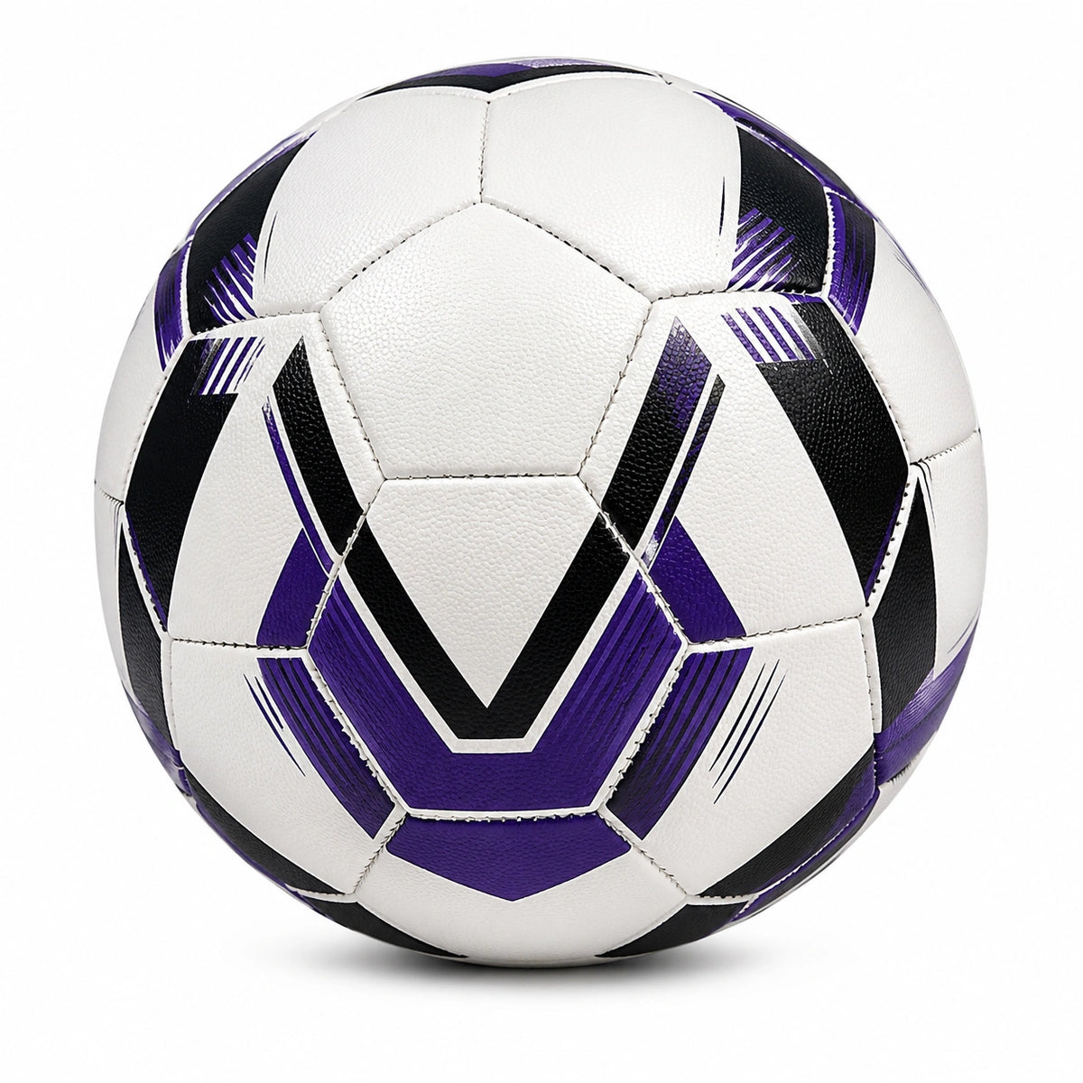 Balón de Fútbol Tamaño 5 Blanco, Negro y Violeta