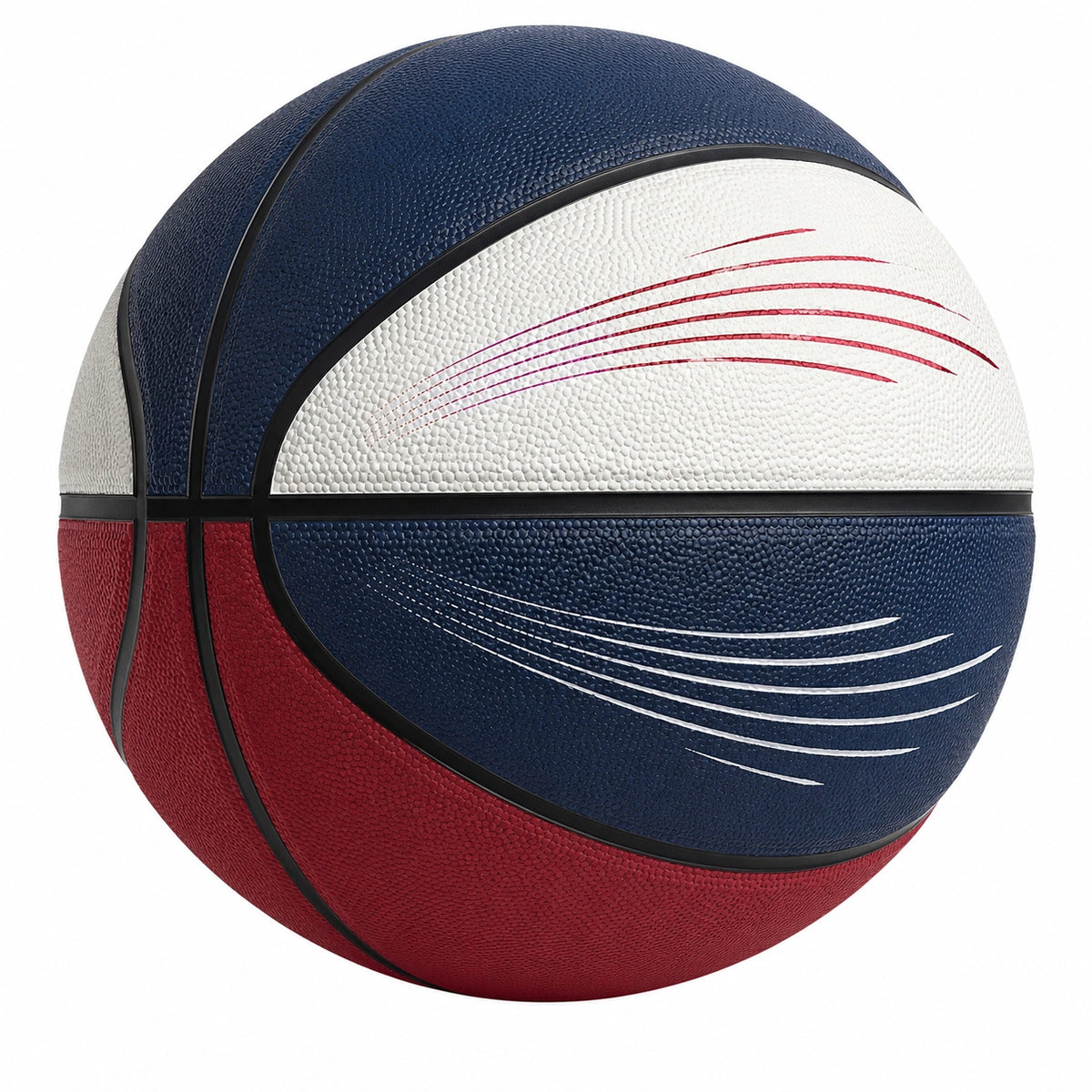 Balón de Baloncesto Tricolor Azul/Rojo/Blanco