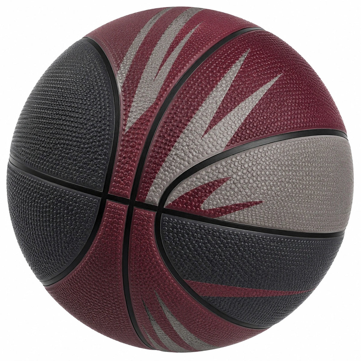 Balón de baloncesto para exteriores e interiores tamaño 7 burdeos/gris/negro