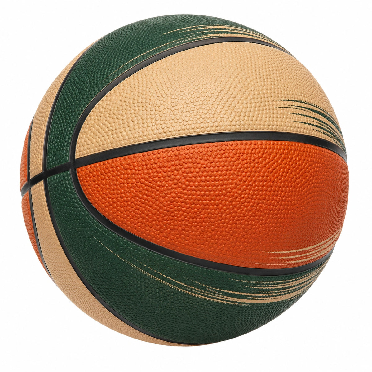 Balón de baloncesto verde/naranja/beige 24cm