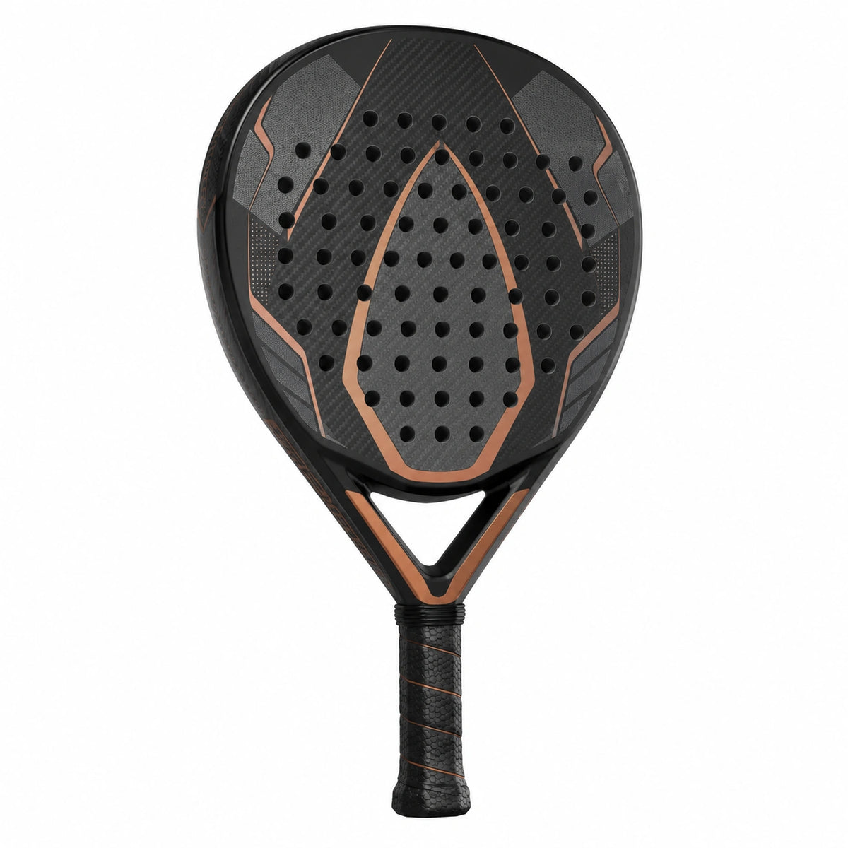 Pala de Pádel Negra y Naranja con Núcleo EVA y Diseño Aerodinámico