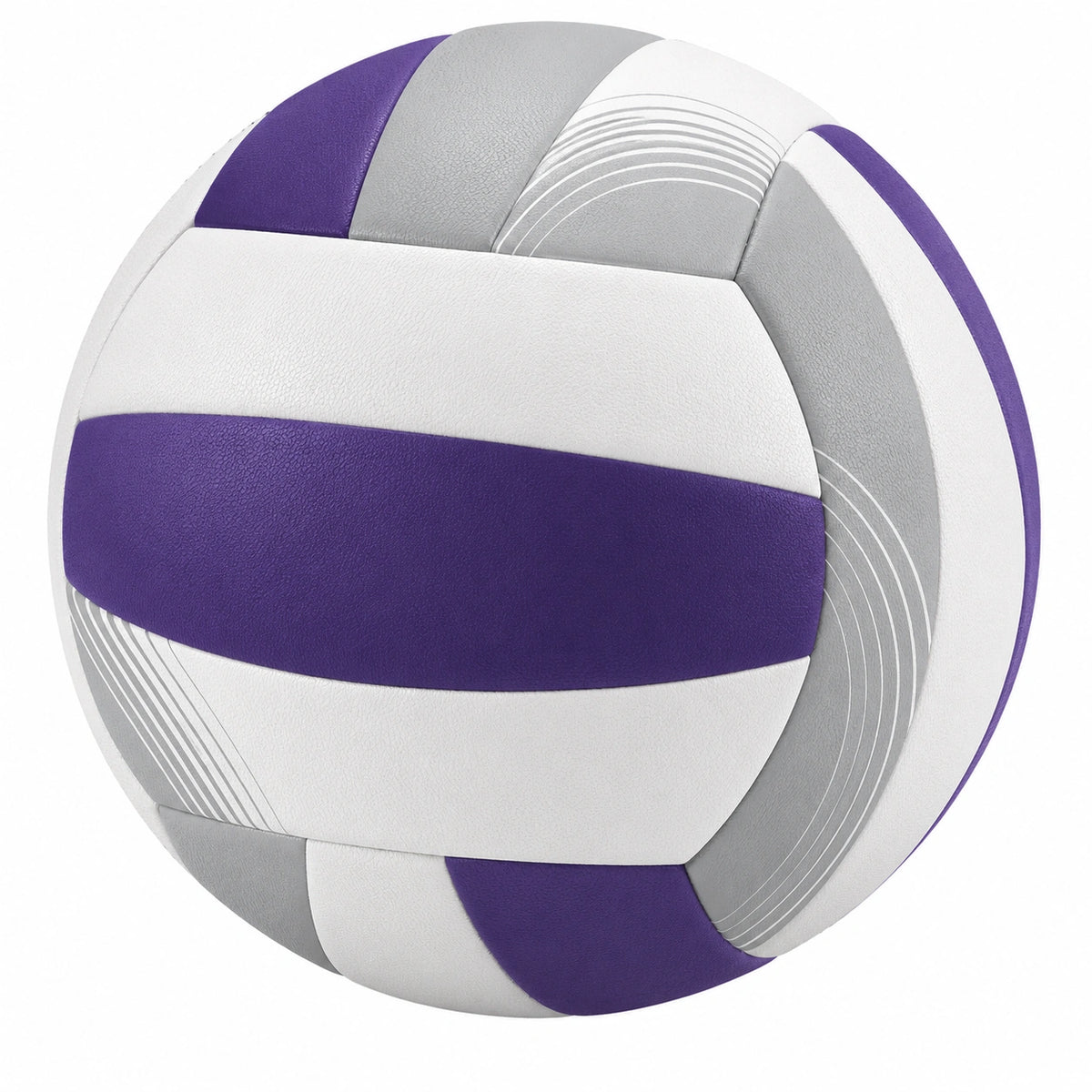 Balón de voleibol púrpura, gris y blanco para interiores y exteriores