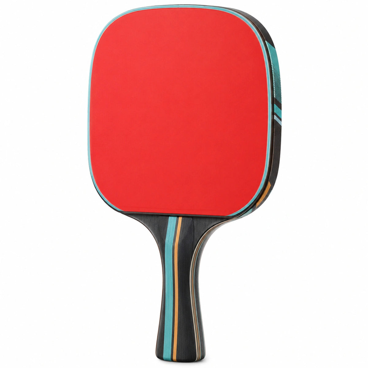 Raqueta de Ping Pong Rectangular Roja con Mango Ergonómico