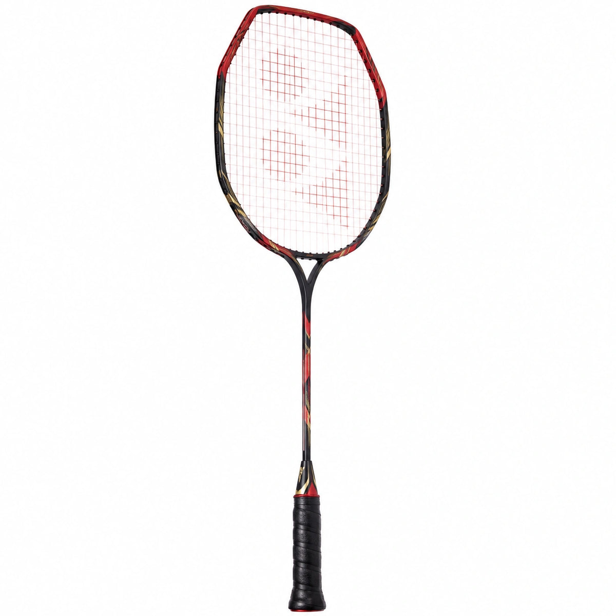 Raqueta de bádminton ligera para adultos, color rojo y negro
