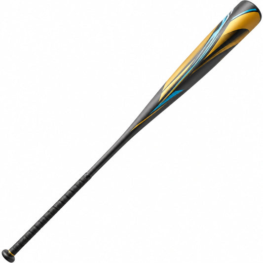 Bate de Béisbol Negro y Dorado con Diseño Ergonómico