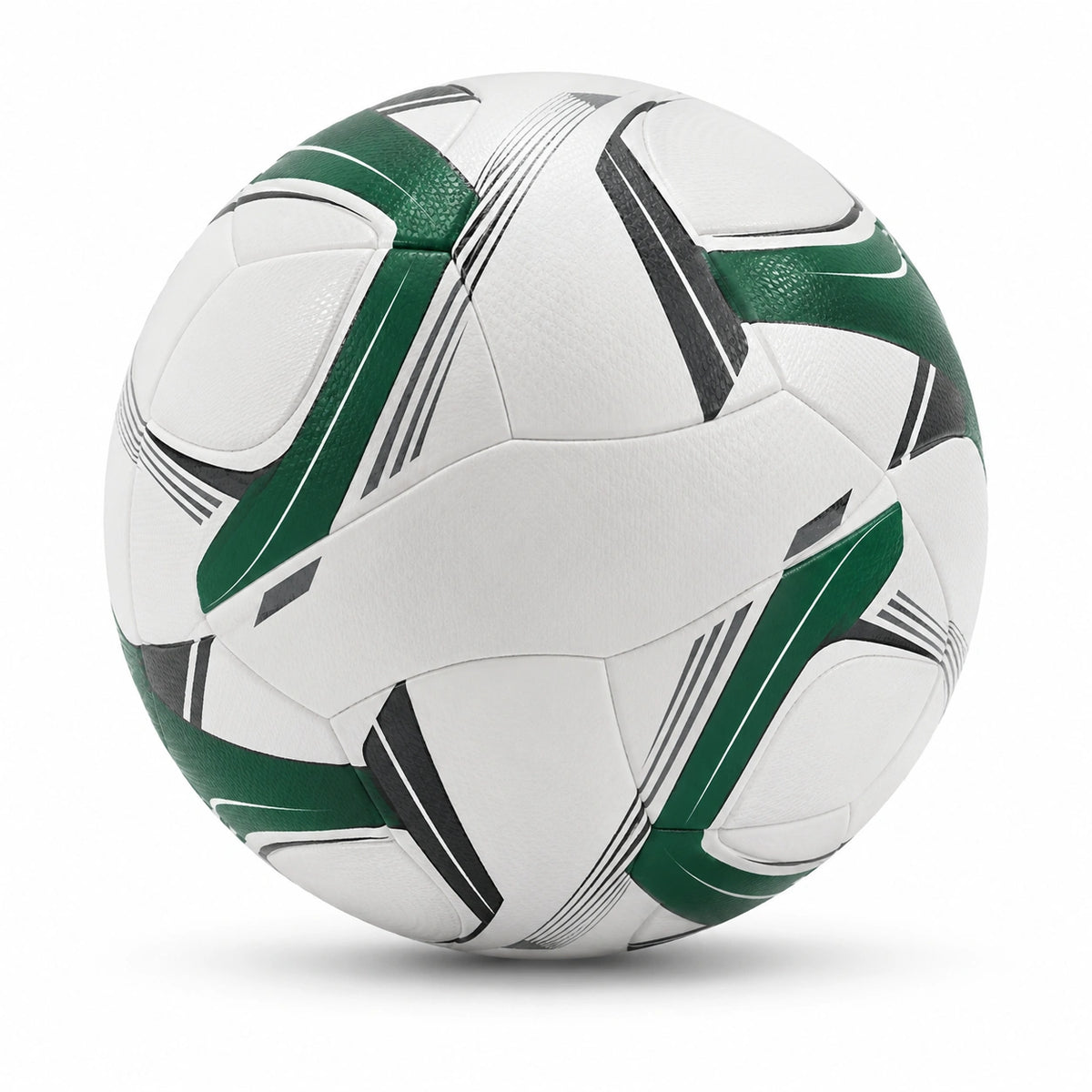 Balón de Fútbol Tamaño 5 Verde y Blanco