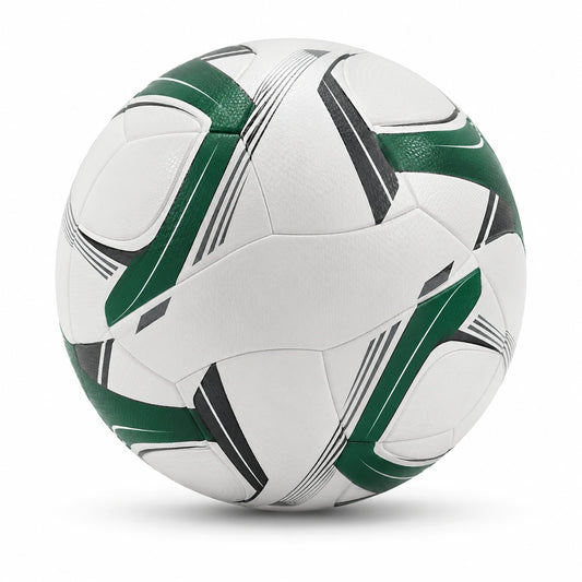 Balón de Fútbol Tamaño 5 Verde y Blanco