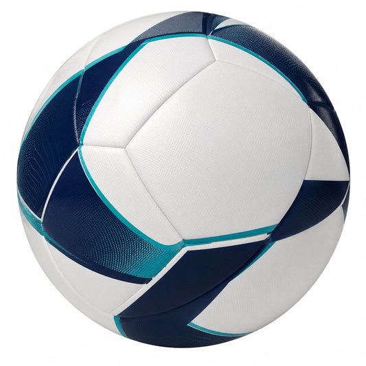 Balón de Fútbol Profesional Blanco y Azul Marino