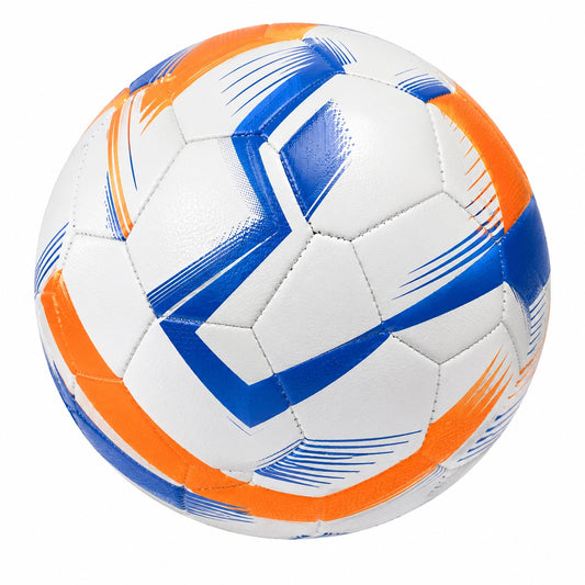 Balón de Fútbol Talla 5 Blanco/Naranja/Azul