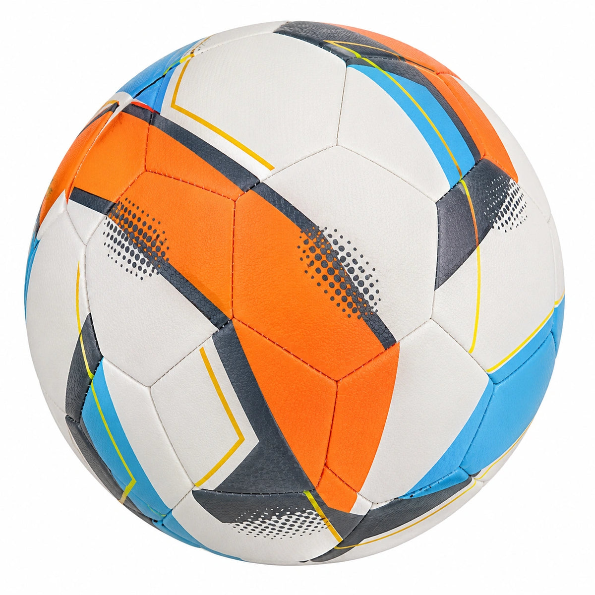 Balón de Fútbol de Entrenamiento Multicolor Blanco/Naranja/Azul