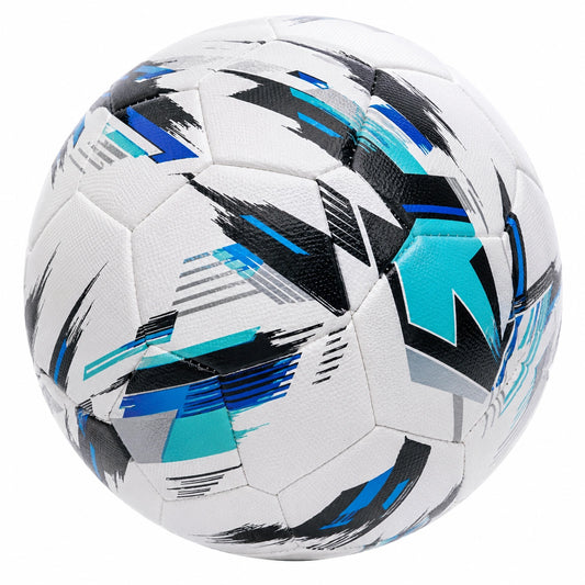 Balón de Fútbol de 32 Paneles Blanco, Negro y Azul