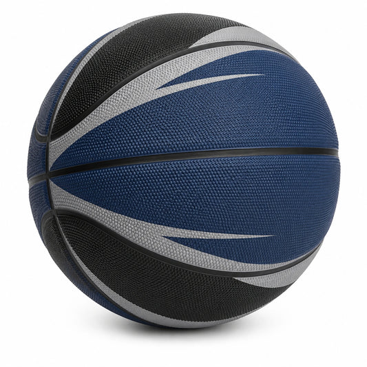 Balón de baloncesto azul negro gris para adultos