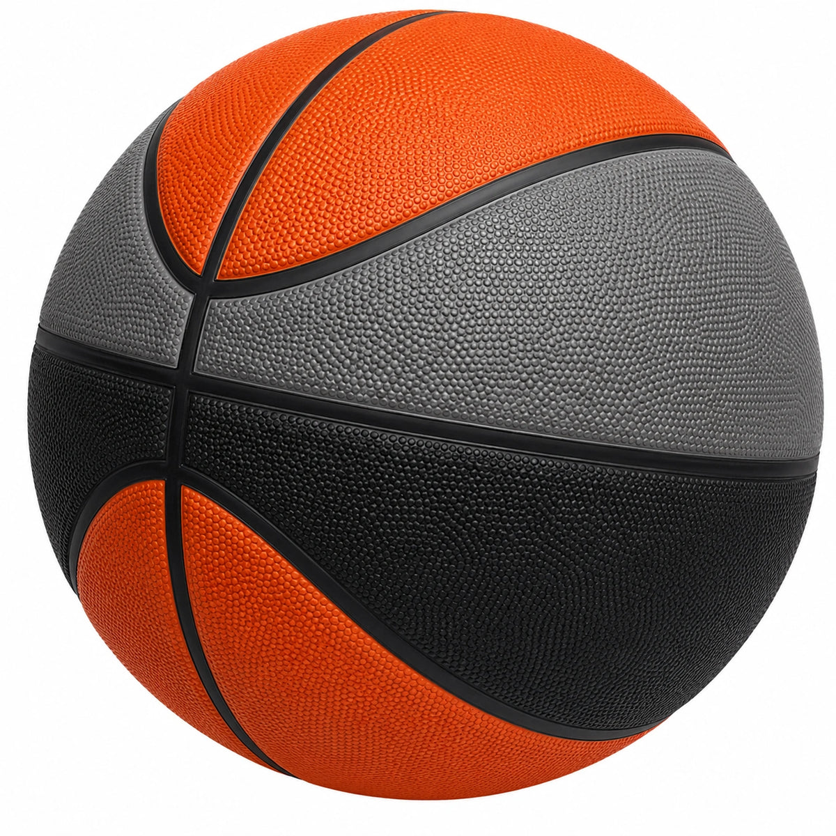 Balón de Baloncesto para Exteriores e Interiores Naranja, Gris y Negro