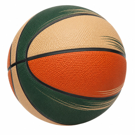 Balón de baloncesto verde/naranja/beige 24cm