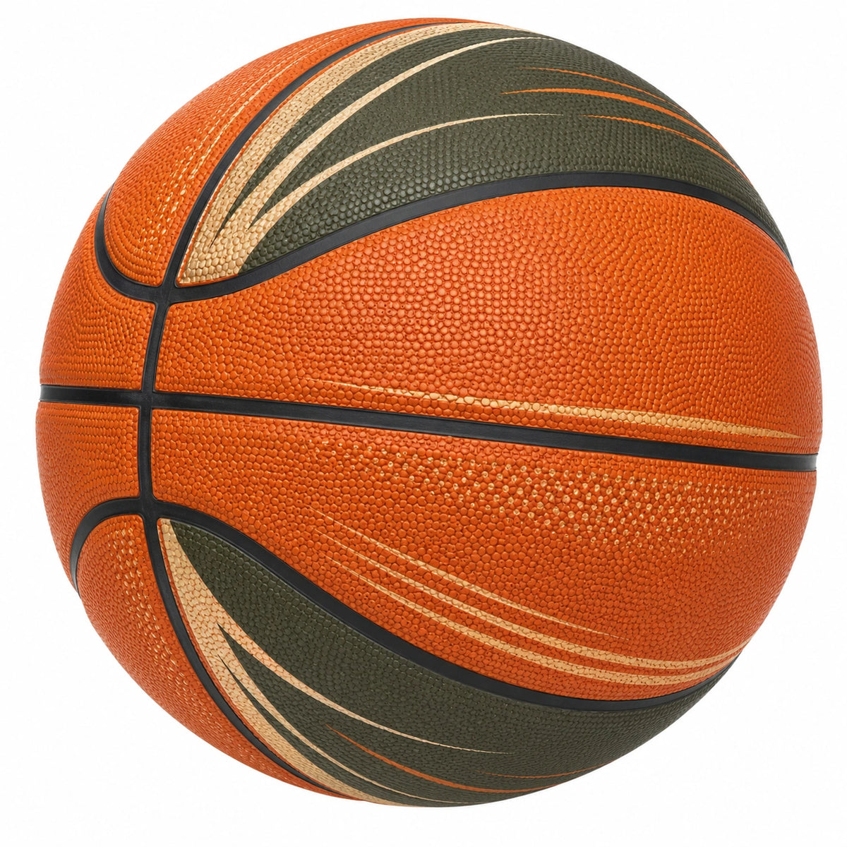 Balón de Baloncesto para Entrenamiento Naranja/Negro con Diseño Duradero