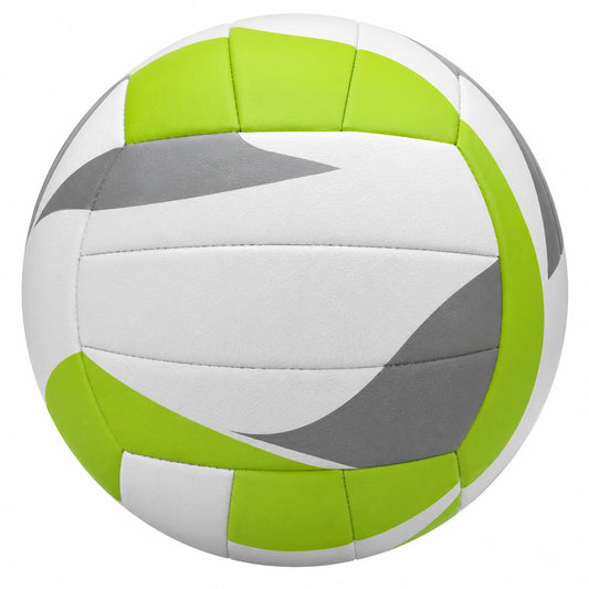 Balón de voleibol blanco, verde y gris de 21 cm