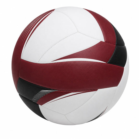 Balón de voleibol blanco, burdeos y negro para entrenamiento