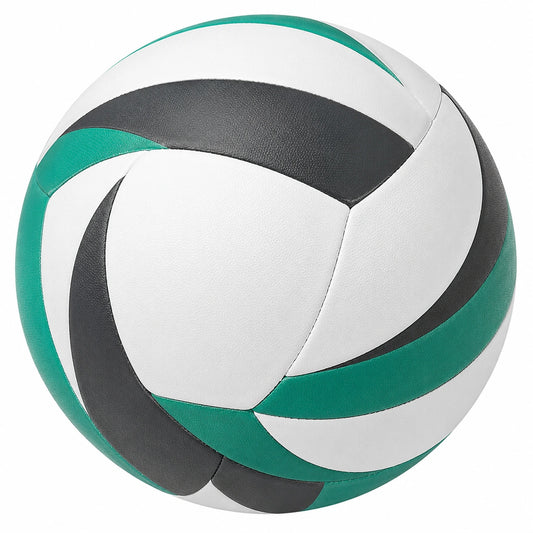 Balón de voleibol blanco, negro y verde para adultos