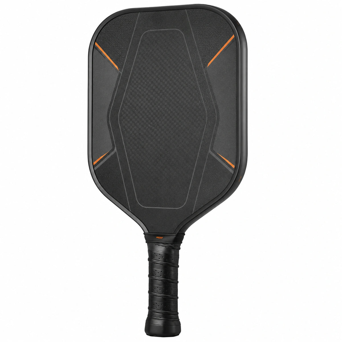 Pala de Pickleball Negra y Naranja de Fibra de Carbono