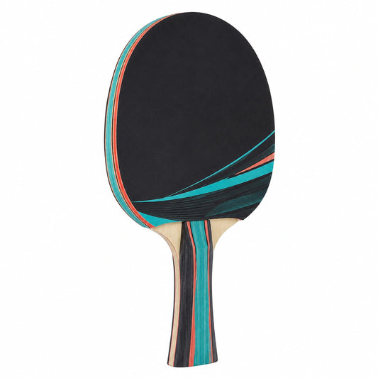 Pala de Tenis de Mesa Profesional Negra y Multicolor