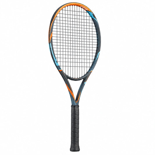 Raqueta de Tenis para Adultos Negro Naranja Azul