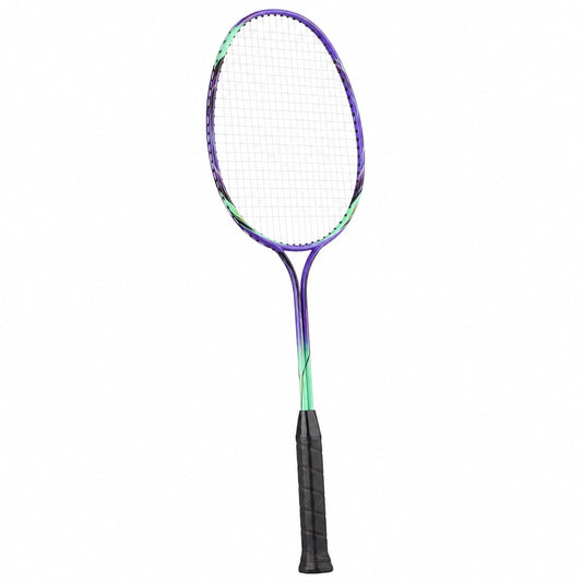 Raqueta de Bádminton Aerodinámica Verde y Morado